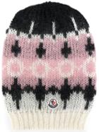 Moncler - Patterned Beanie Hat - Women - Polyamide/mohair/wool - One Size, Polyamide/mohair/wool