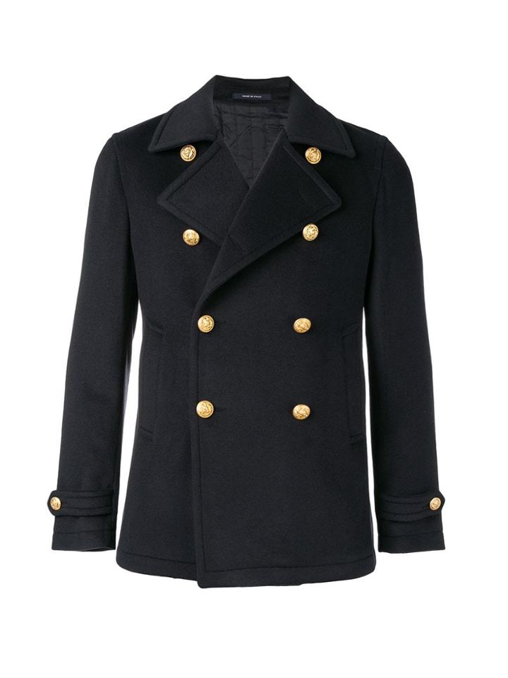 Tagliatore Military Cashmere Jacket - Blue