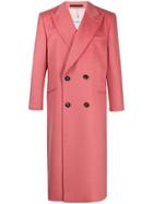 Casablanca Long Double-breasted Coat - Pink
