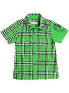 Burberry Kids Teen Short-sleeve Archive Logo Detail Check Cotton Shirt