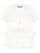 Viktor & Rolf Rainbow Stripes Tiered Top - White