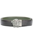 Versace Croc-effect Belt - Brown