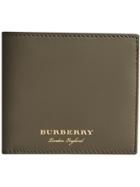 Burberry Trench Leather International Bifold Wallet - Green