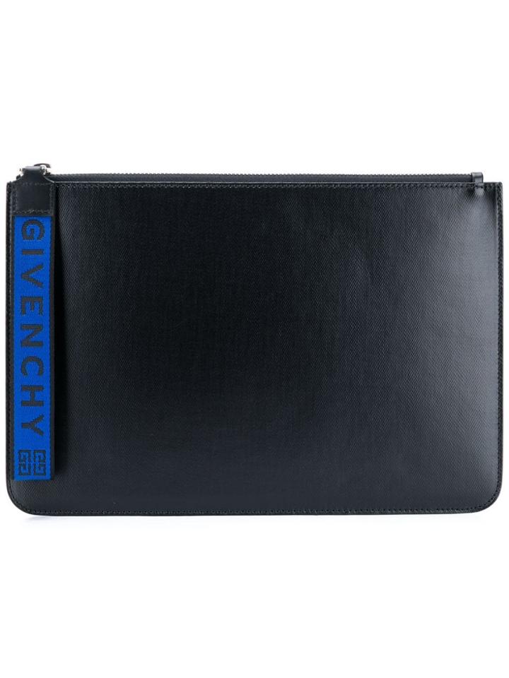 Givenchy Logo Strap Clutch - Black