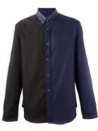 Maison Margiela Bicolour Shirt, Men's, Size: 40, Blue, Cotton