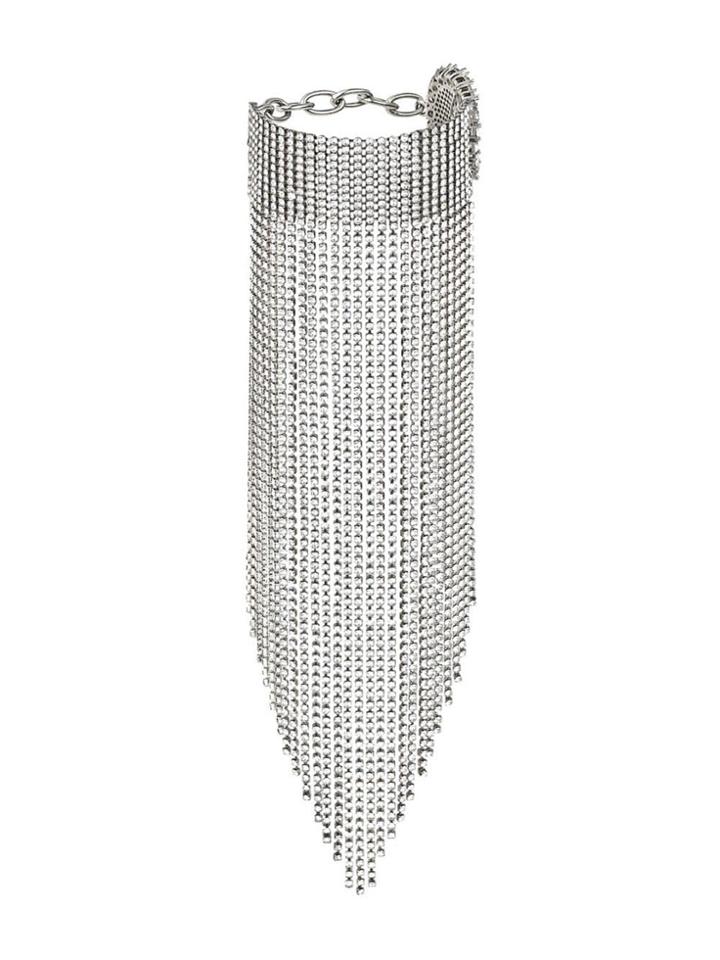 Gucci Metal Bracelet With Crystals - Silver