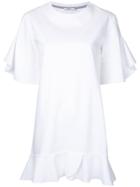 Goen.j Ruffle Trim Dress - White