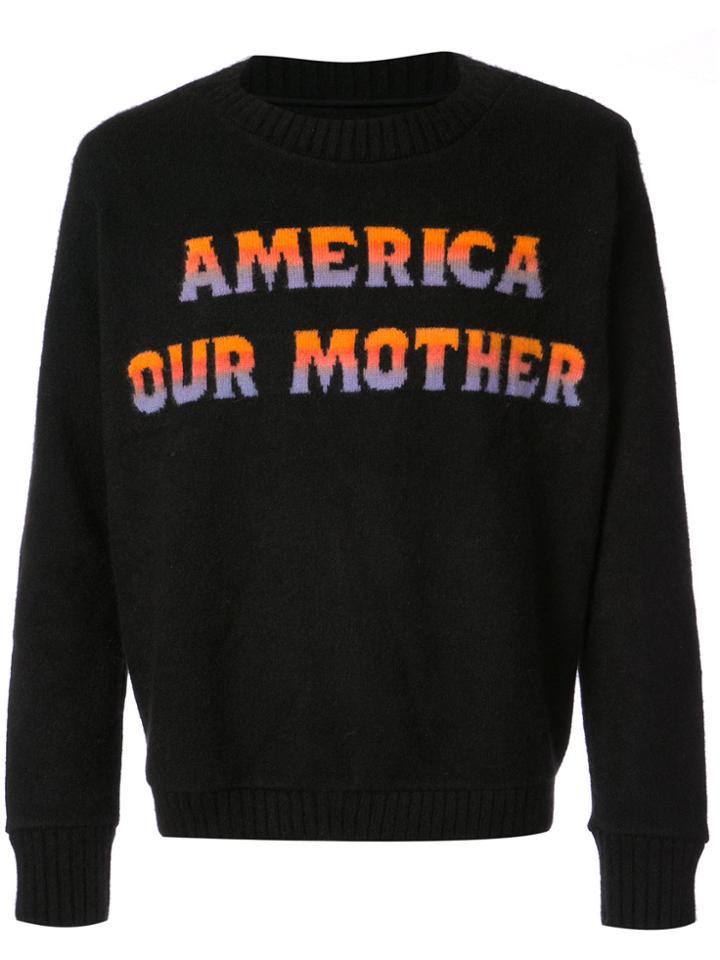 The Elder Statesman America Our Mother Sweater - Black