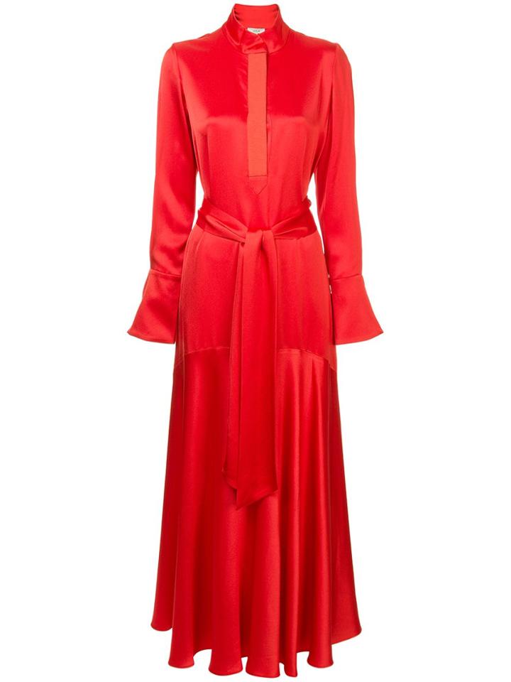 Layeur Belted Maxi Dress - Red