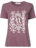 Undercover Logo Print T-shirt - Pink & Purple