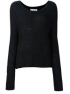 Faith Connexion Ribbed Round Neck Pullover, Women's, Size: Small, Black, Polyamide/alpaca