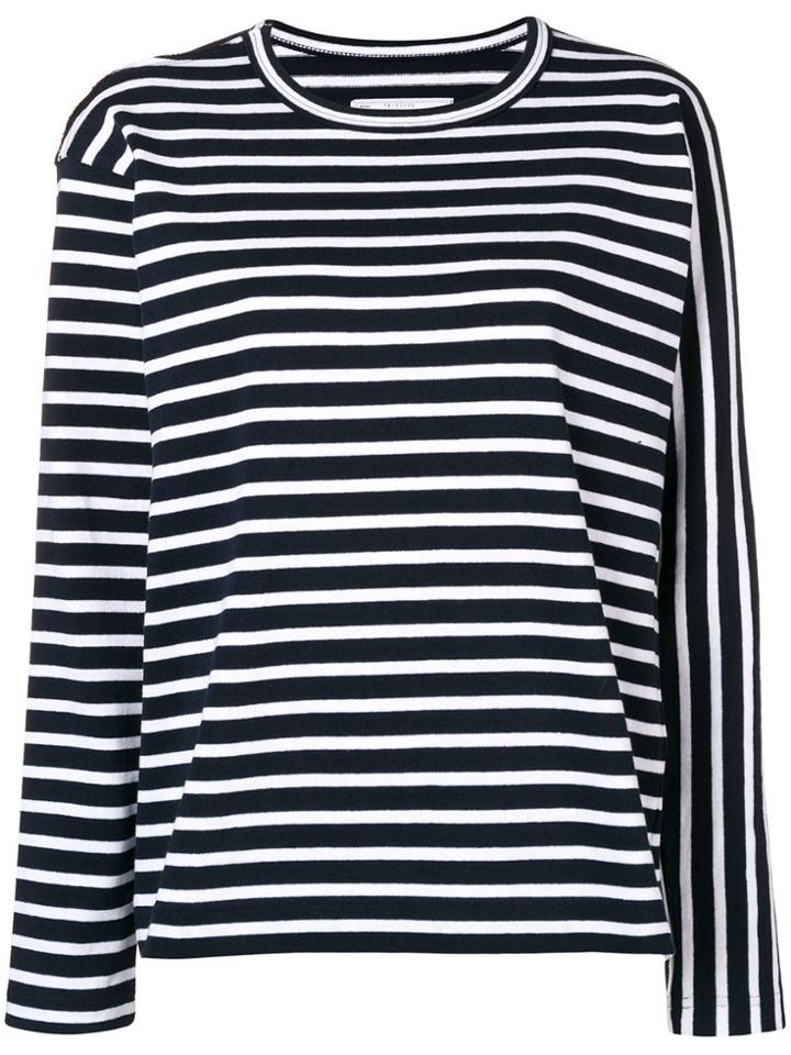 Sacai Striped Longsleeved T-shirt - Blue