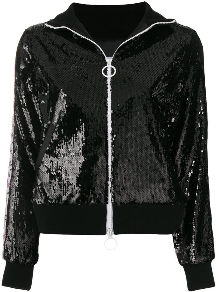 Gaelle Bonheur Zipped Embellished Jacket - Black