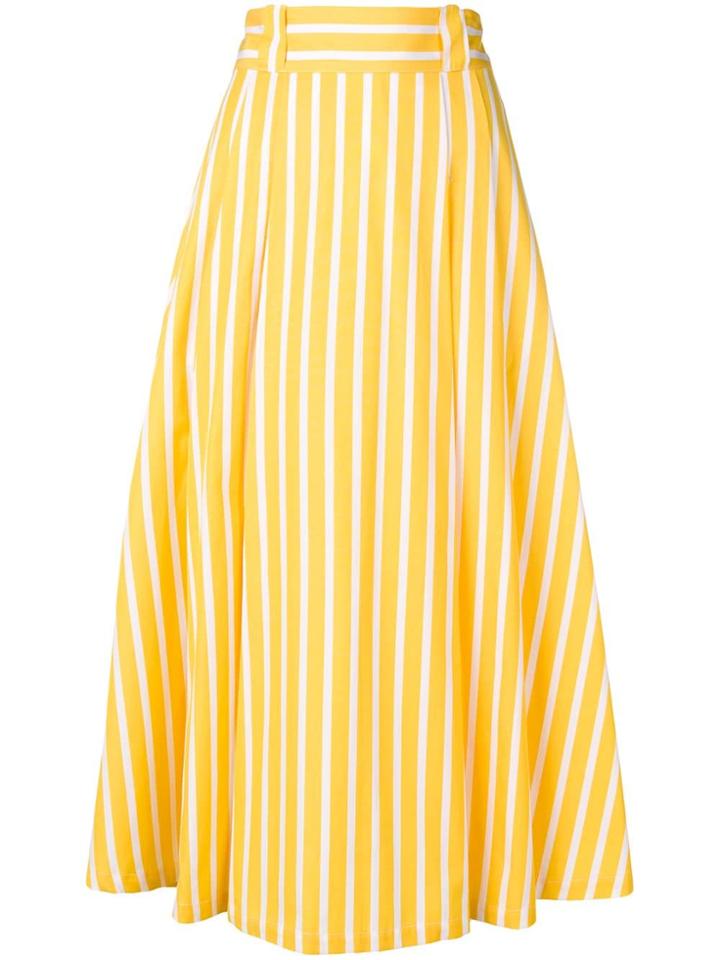 Société Anonyme Striped Midi Skirt - Yellow
