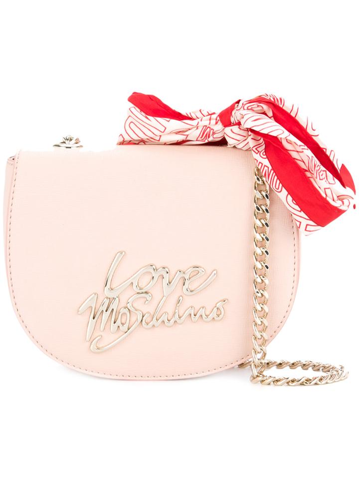 Love Moschino Bandana-detail Crossbody Bag - Pink & Purple