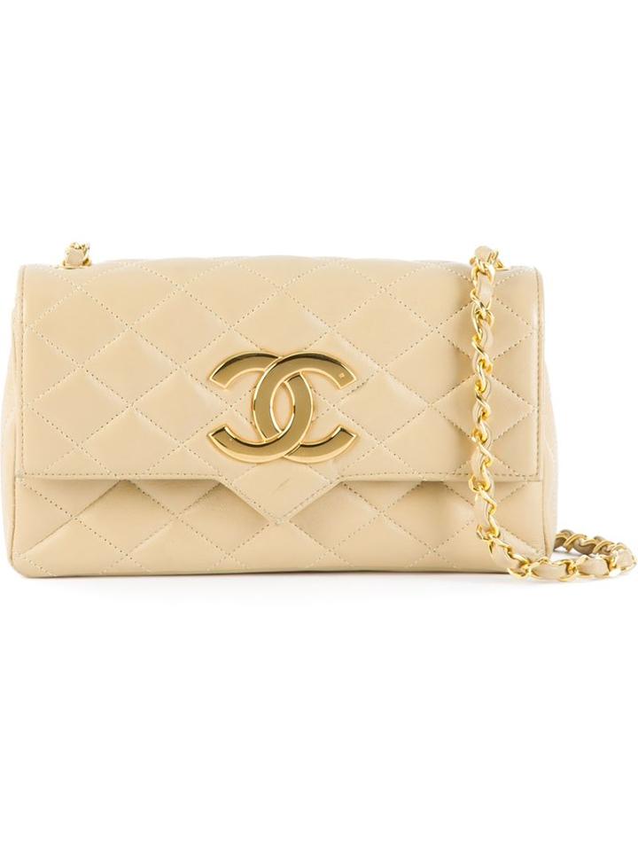 Chanel Vintage Logo Plaque Crossbody Bag