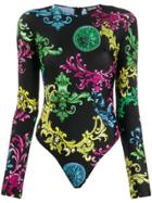 Versace Jeans Couture Baroque Print One Piece - Black