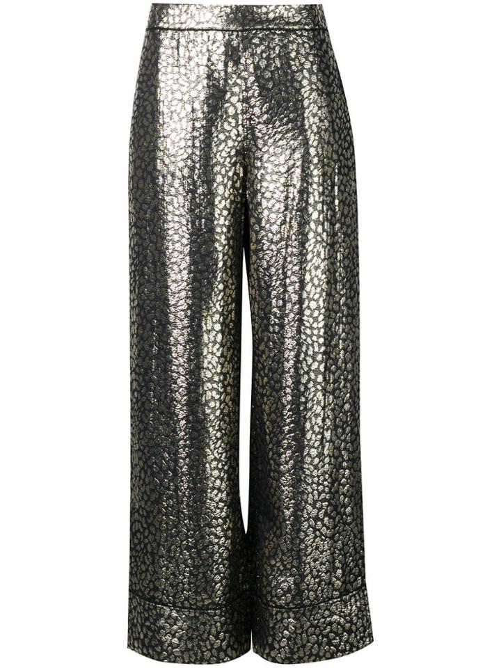Layeur Printed Loose Trousers - Black