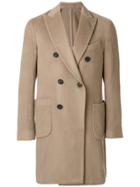 Lardini Classic Double-breasted Coat - Nude & Neutrals