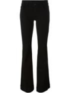 J Brand Flared Trousers, Women's, Size: 26, Black, Cotton/polyester/spandex/elastane