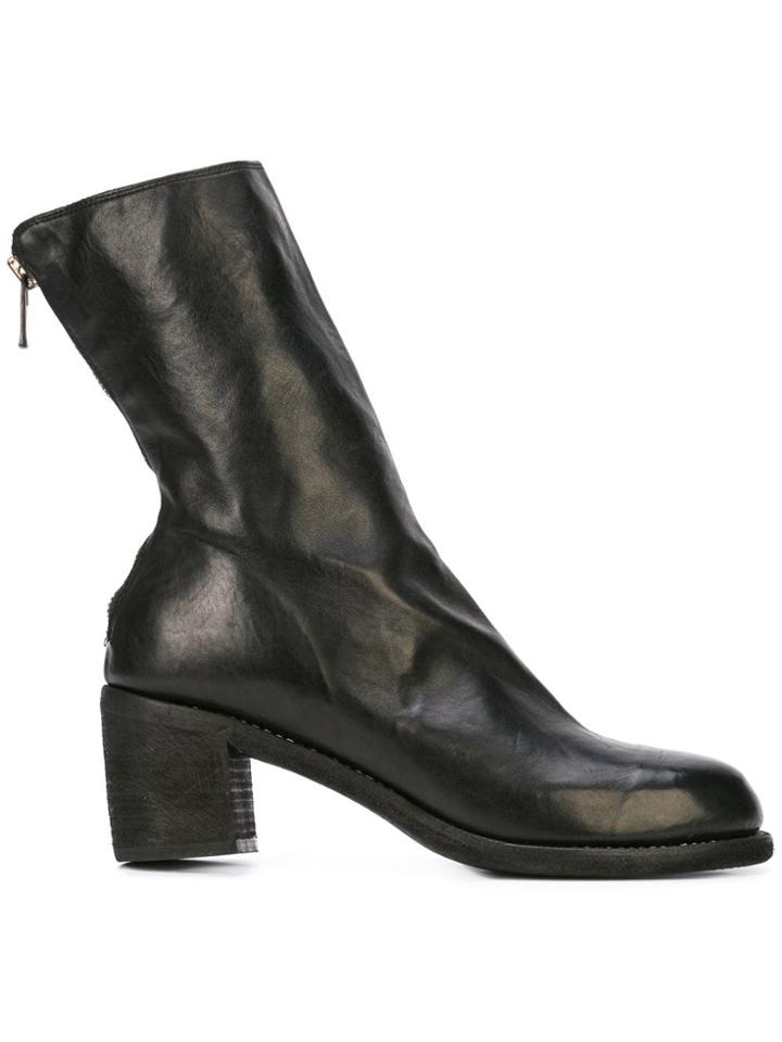 Guidi Zip-up Ankle Boots - Black
