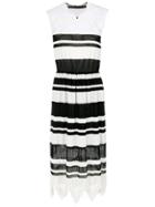 À La Garçonne Striped Knit Dress - Black