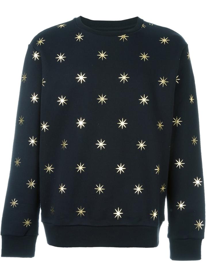 Palm Angels Star Print Sweatshirt - Black