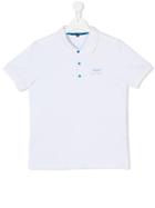 Aston Martin Kids Multi Badge Print Polo Shirt - White