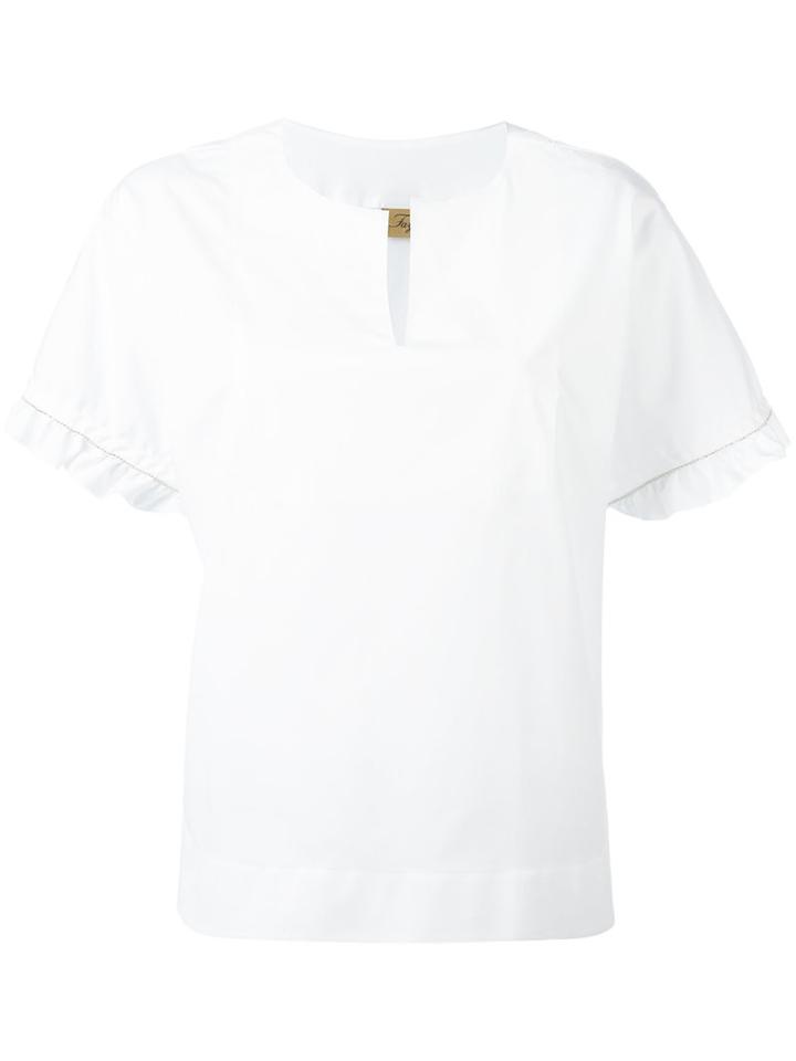 Fay Classic Polo Top, Women's, Size: Xs, White, Cotton/spandex/elastane
