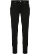 7 For All Mankind Side Stripe Skinny Jeans - Black
