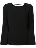 Elizabeth And James Open Back Blouse - Black