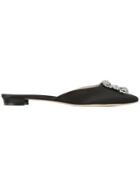 Manolo Blahnik Hangisi Flats - Black