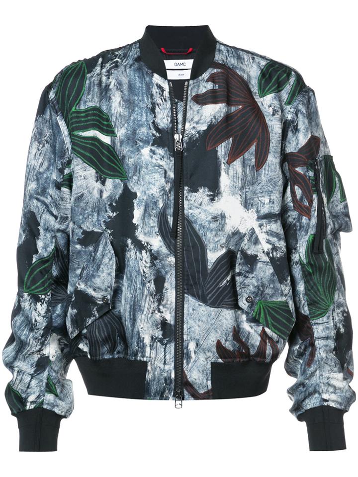 Oamc Floral Print Bomber Jacket - Black