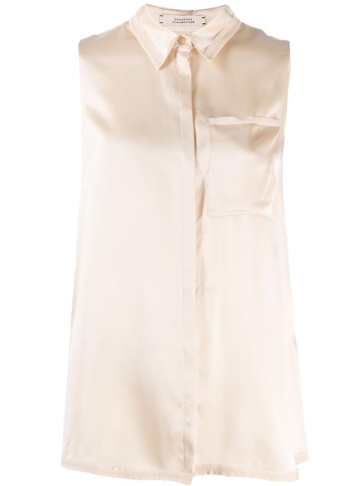 Dorothee Schumacher Satin Sleeveless Shirt - Neutrals