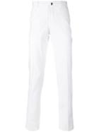 Incotex - Creased Trousers - Men - Cotton/spandex/elastane - 52, White, Cotton/spandex/elastane