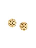 Chanel Pre-owned Interlocking Cc Oversized Earrings - Gold