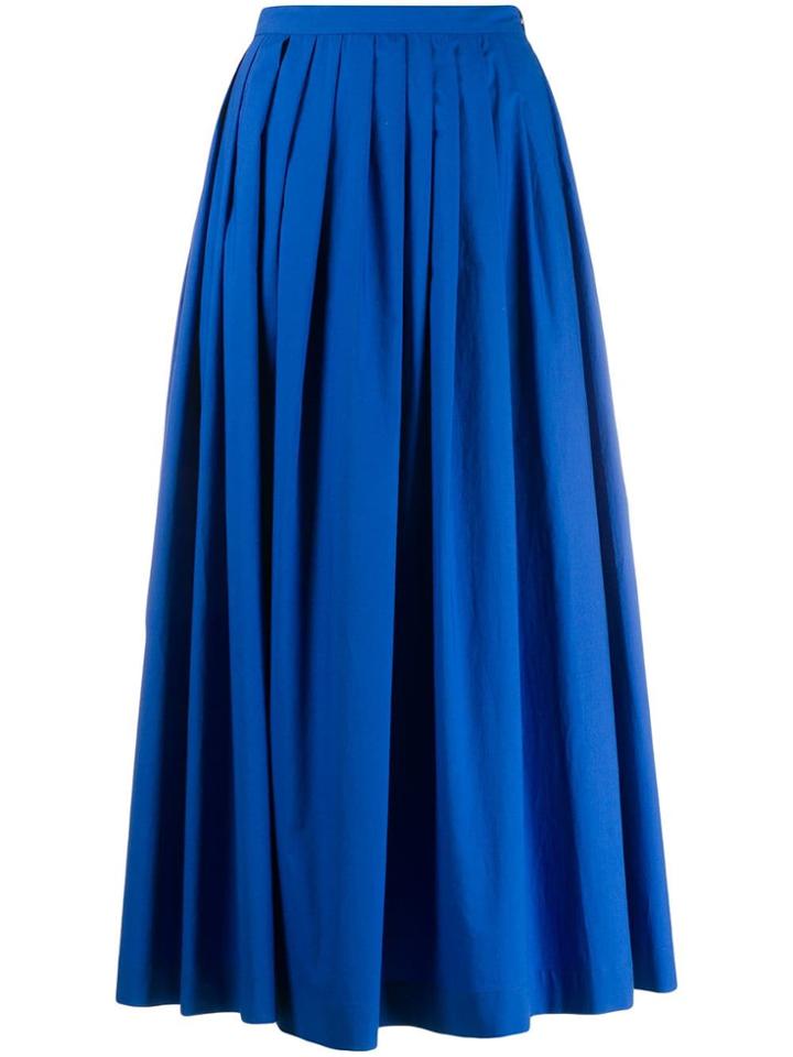 Boutique Moschino Full Pleated Skirt - Blue