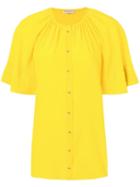 Emilio Pucci Contrast Cuff Gathered Top - Yellow