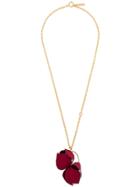 Marni Flower Pendant Necklace - Red
