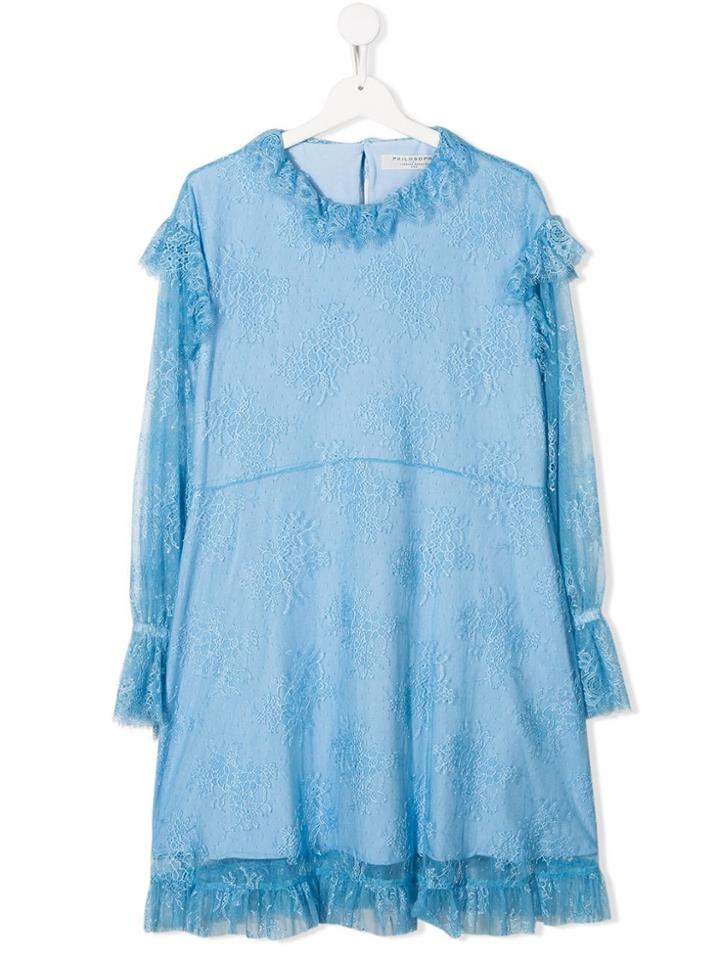 Philosophy Di Lorenzo Serafini Kids Lace Dress - Blue