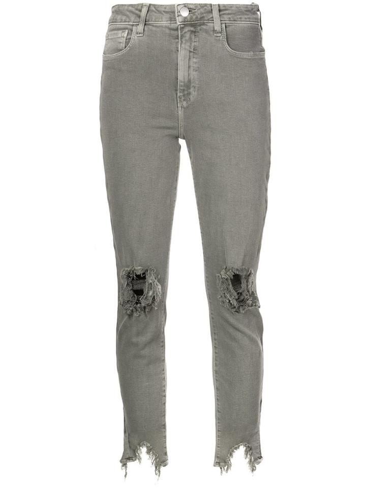 L'agence Distressed Effect Jeans - Green