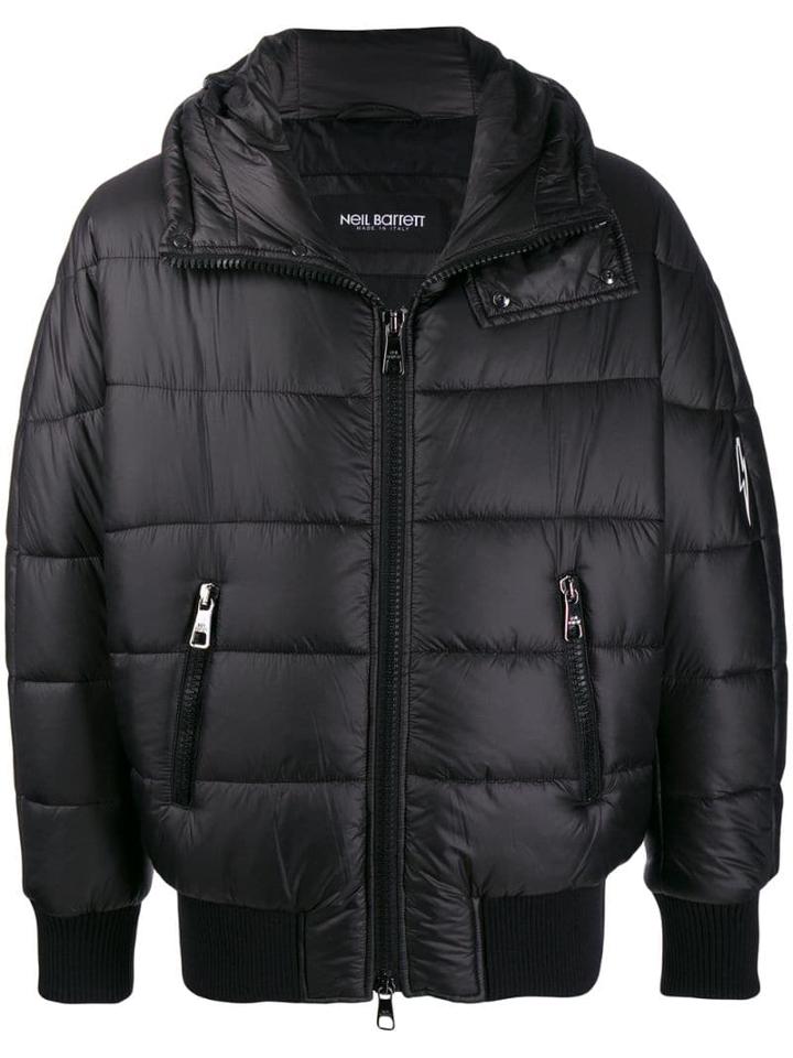 Neil Barrett Lightning Bolt Padded Jacket - Black