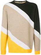 Guild Prime Striped Colour-block Sweater - Brown