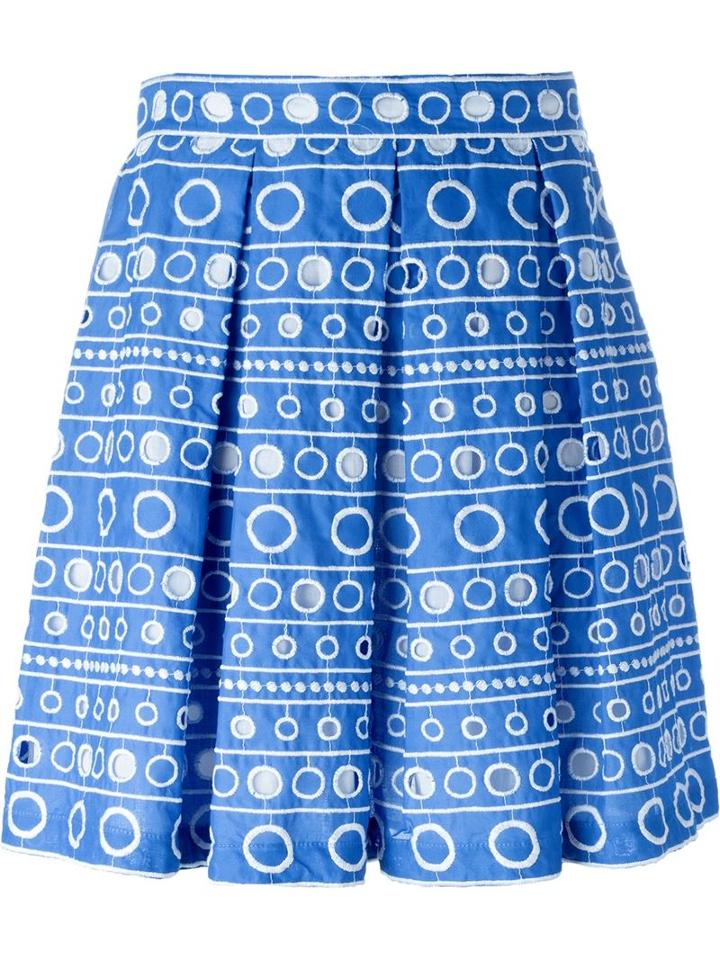 Boutique Moschino Embroidered Pleated Skirt