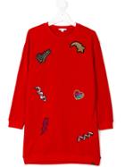 Little Marc Jacobs Teen Multipatched Sweat Dress - Red