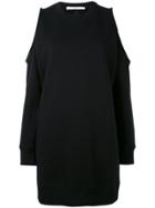 Givenchy Off-shoulder Sweatshirt Dress - Black