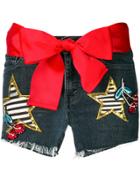 5 Progress Cherry Vintage Denim Shorts - Blue