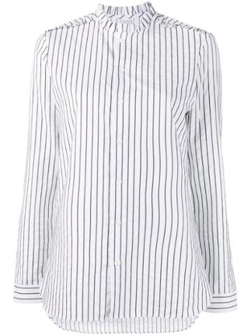 Marie Marot 'diana' Striped Blouse, Women's, Size: Xl, White, Cotton
