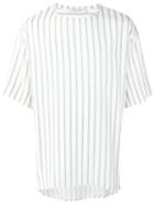 Lucio Vanotti Pinstripe T-shirt, Men's, Size: 4, Nude/neutrals, Viscose