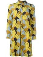 L'autre Chose Geometric Print Shirt Dress